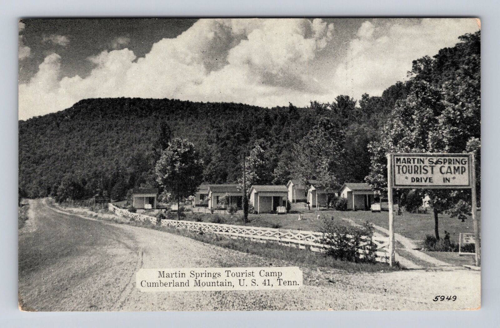 Cumberland Mountain TN-Tennessee, Martin Springs Tourist Camp Vintage Postcard