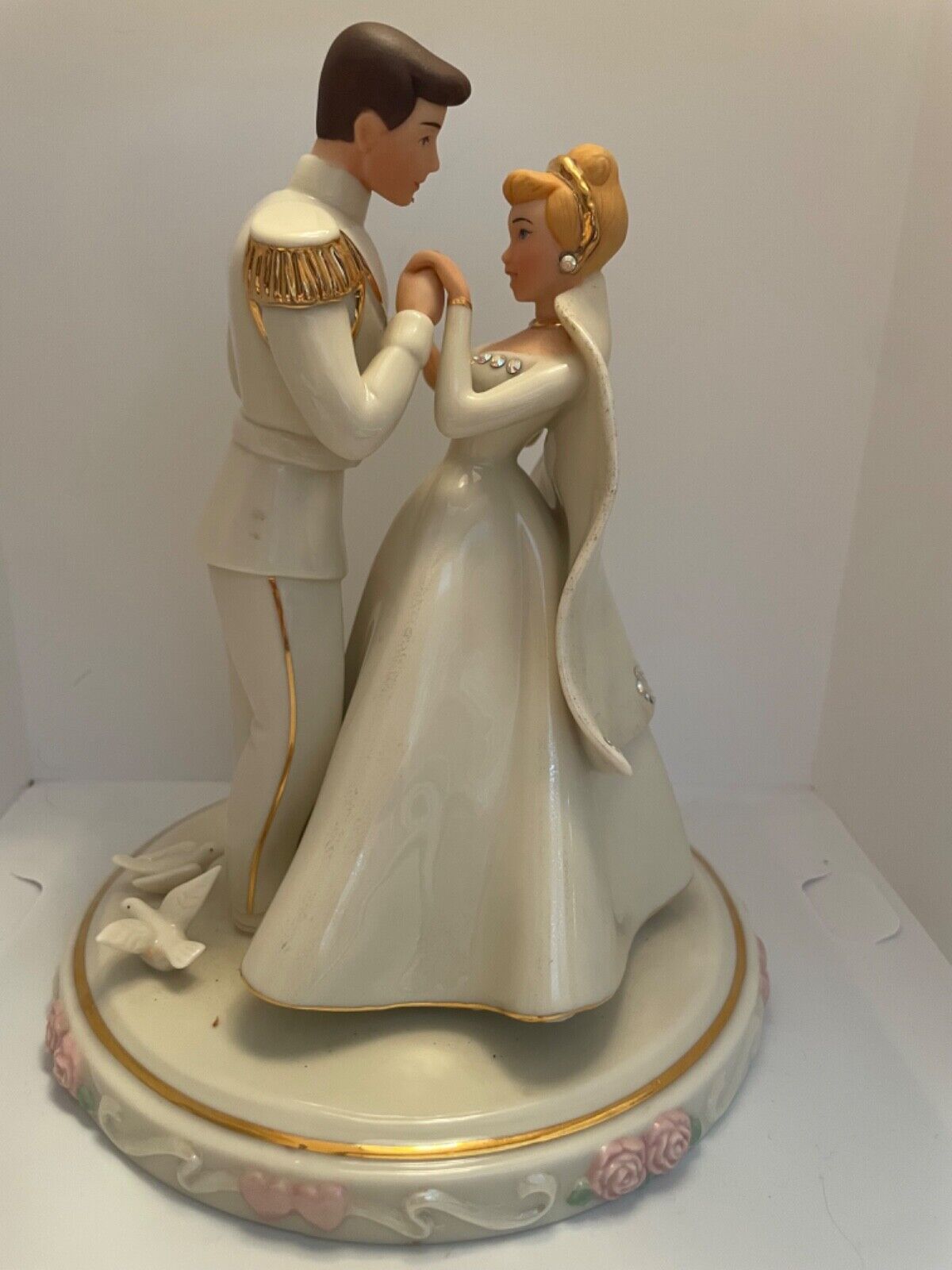 Lenox Disney Cinderella's Wedding Day Cake Topper Figurine
