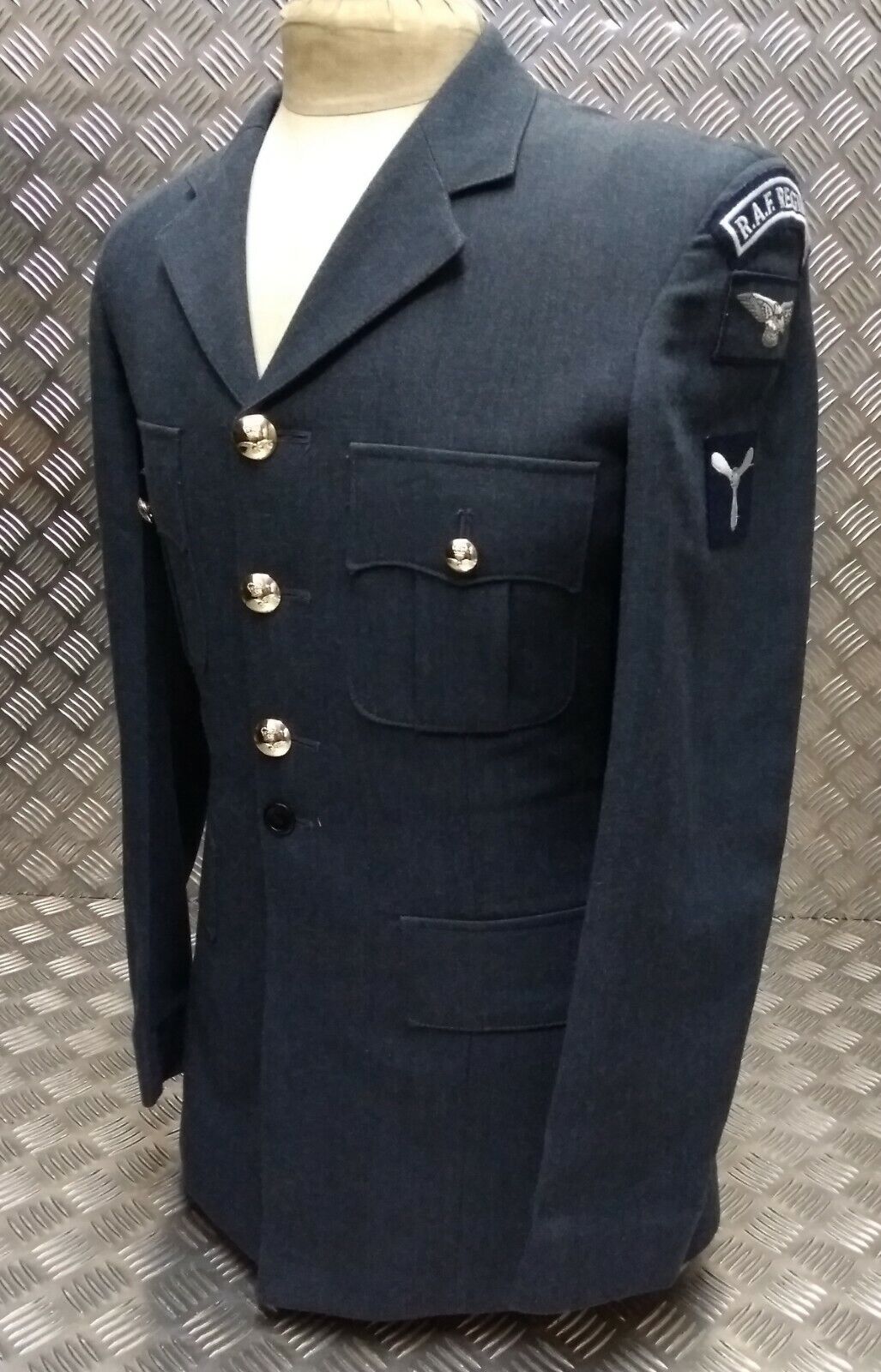 RAF No1 British Air Force Blue Uniform Dress Jacket Queens Colour Squadron QCS