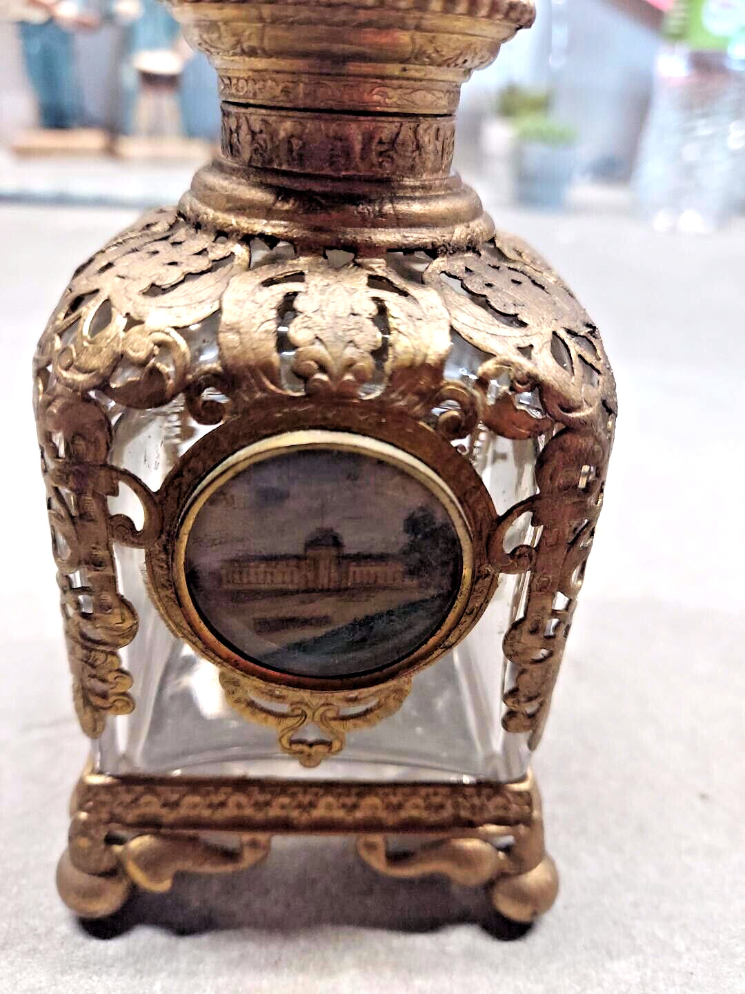 Antique French Palais Royal scent bottle  1860-1880 Napoleon III / Grand Tour