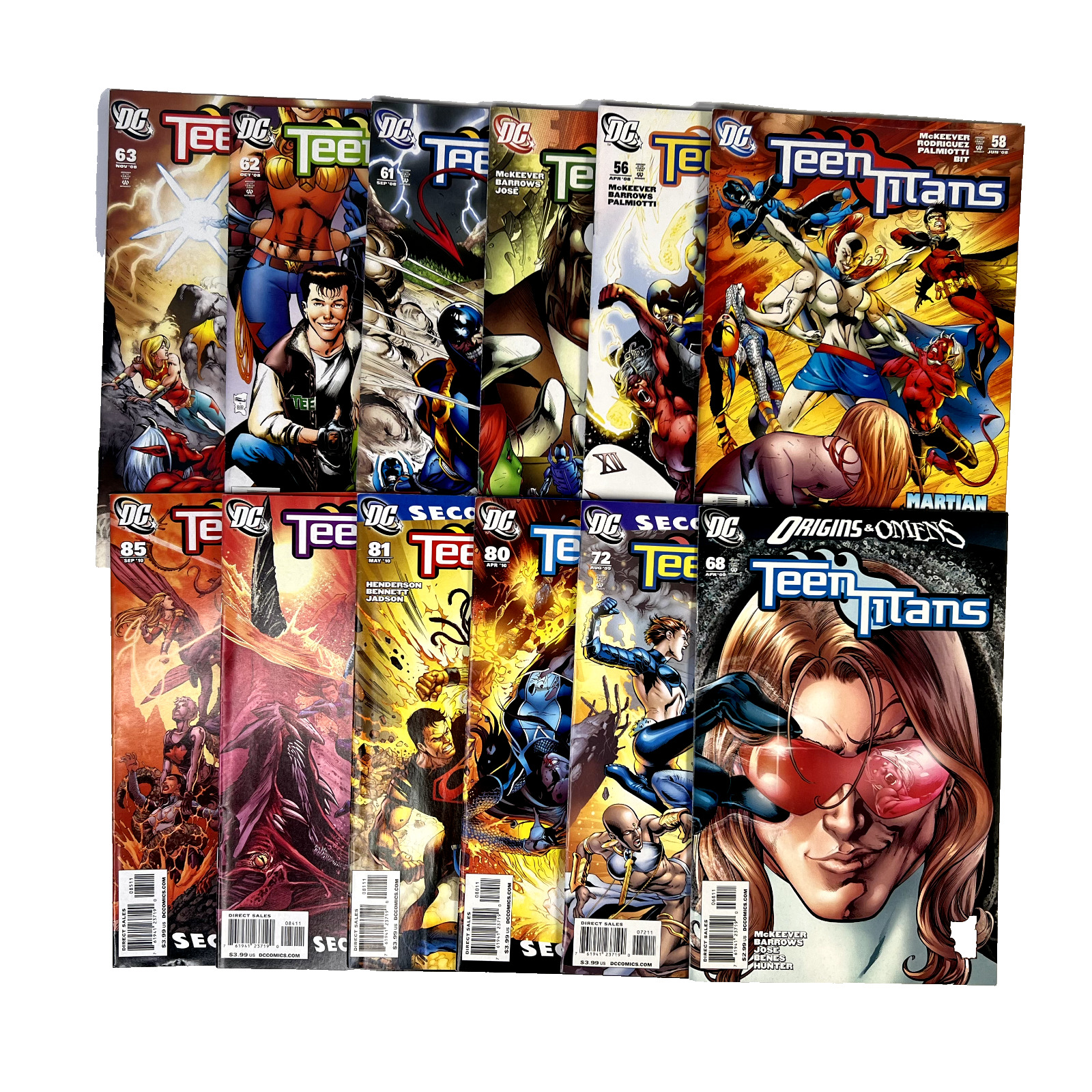 TEEN TITANS (2008-10) Lot of 12 High Grade DC Comic Books