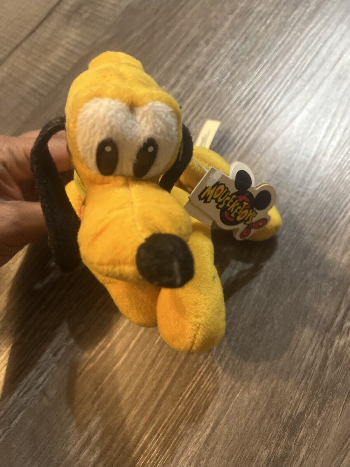 Disney Pluto Dog Mini Bean Bag Mouseketoys Stuffed Animal Plush Toy Yellow Used