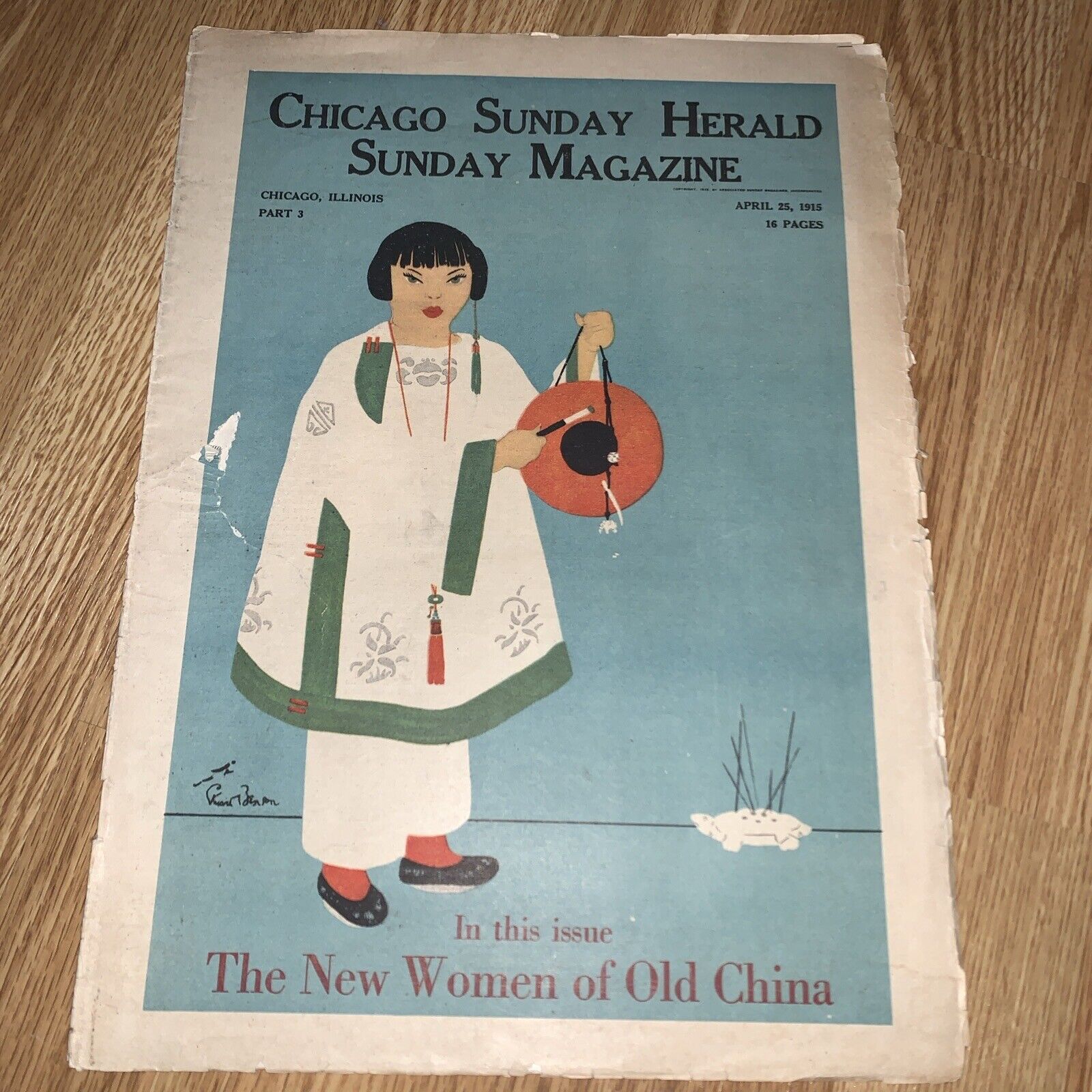 Vintage Chicago Sunday Herald Magazine April 25 1915 New Women China