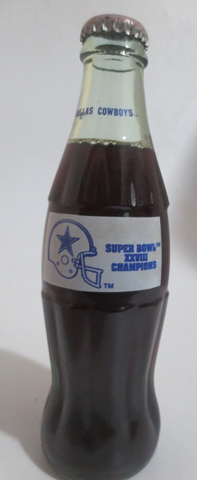 Coca-Cola CLASSIC DALLAS COWBOYS SUPER BOWL XXVIII CHAMPIONS 8oz Bottle