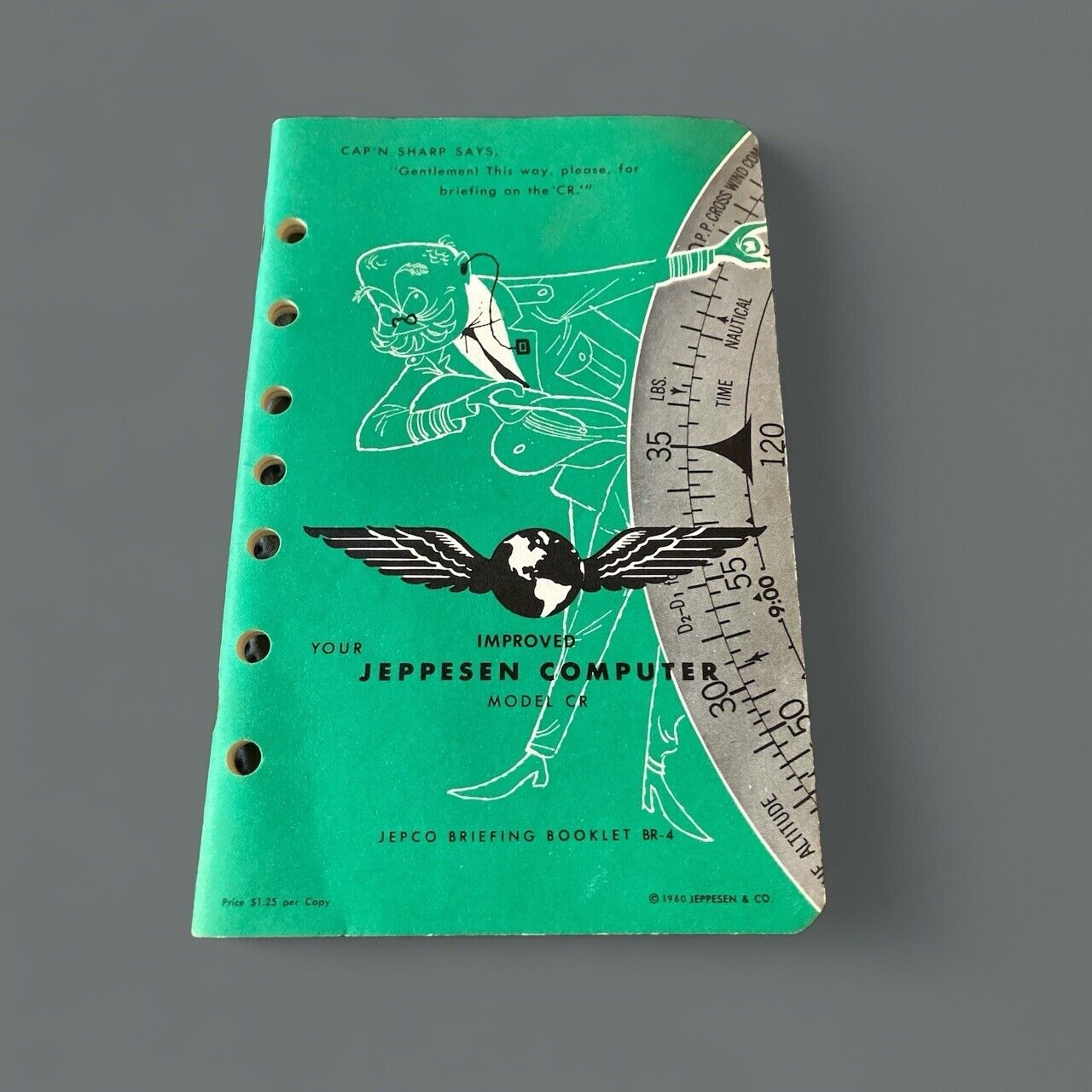 Jeppesen Computer Model CR Booklet - Vintage 1960 Airplane Pilot Aviation Book