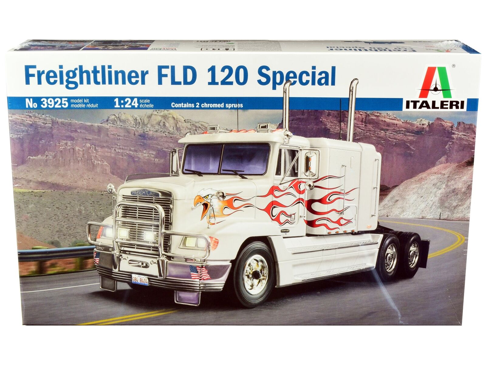 Skill 5 Model Kit Freightliner FLD 120 Special Truck Tractor 1/24 Scale Model