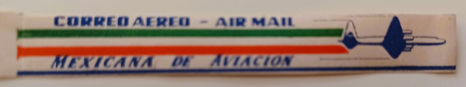 MEXICANA Air Mail Etiquette #1 Label Sticker Decal