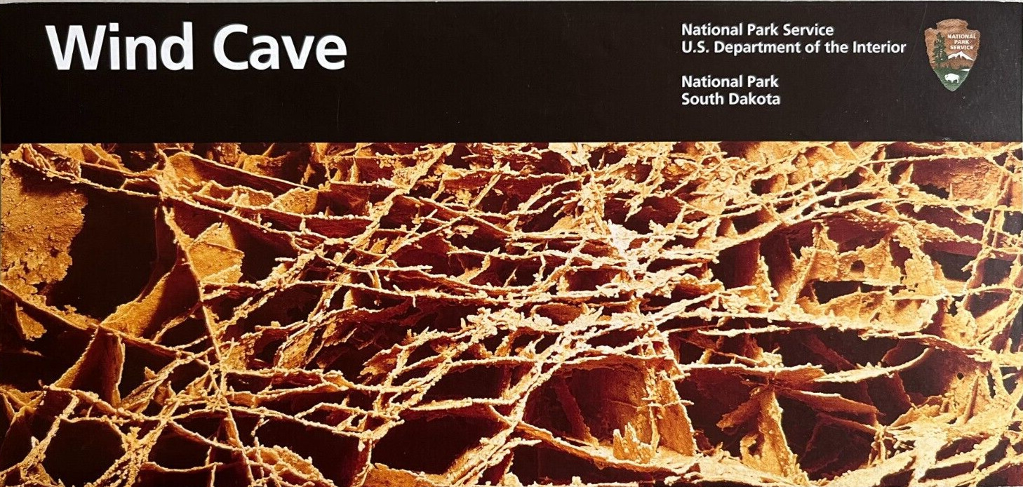 2020 WIND CAVE NP - SD  NATIONAL PARK SERVICE UNIGRID BROCHURE Map  OUT of PRINT