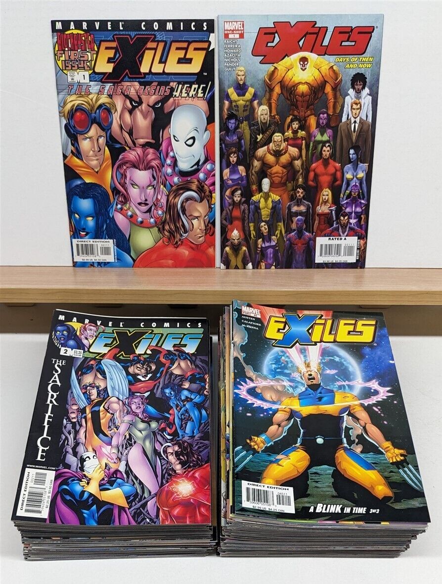 EXILES #1-100, ANNUAL #1, DAYS One-Shot, Complete 2001 Marvel Series Run Set Lot