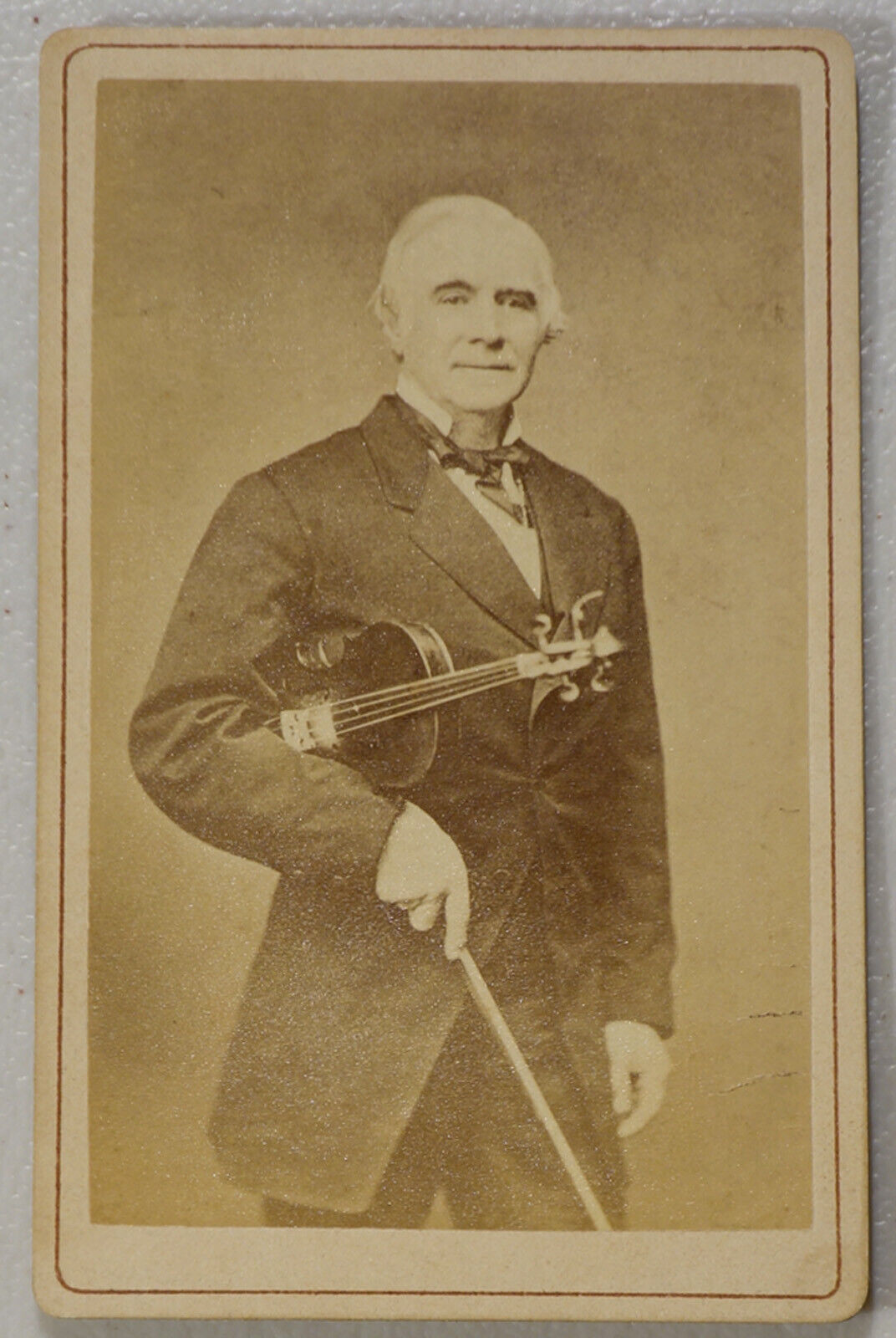 Norwegian violinist Ole Bull with violin 1880s CDV photo 
