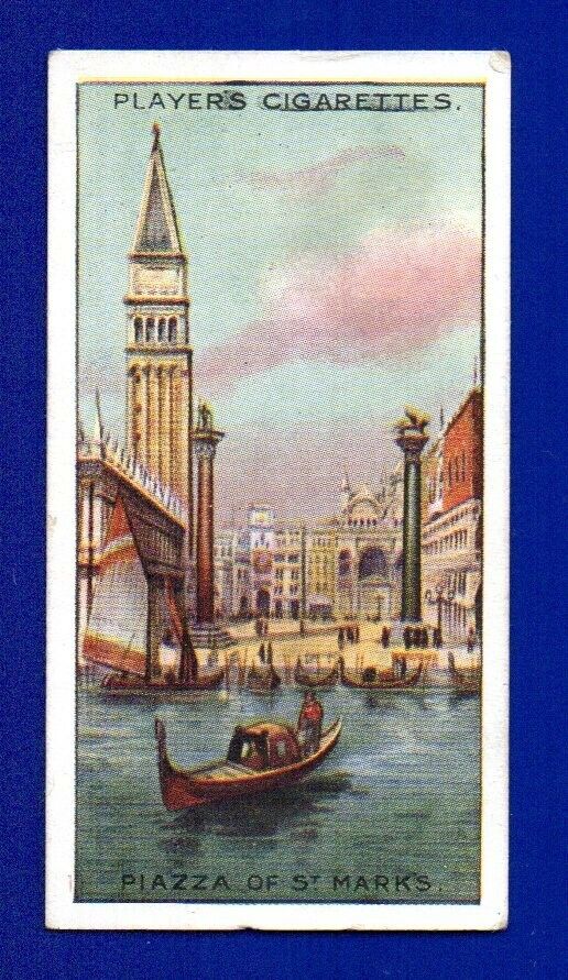 PIAZZA ST. MARKS ITALY 1916 JOHN PLAYER WONDERS OF THE WORLD #6 VG-EX NO CREASES