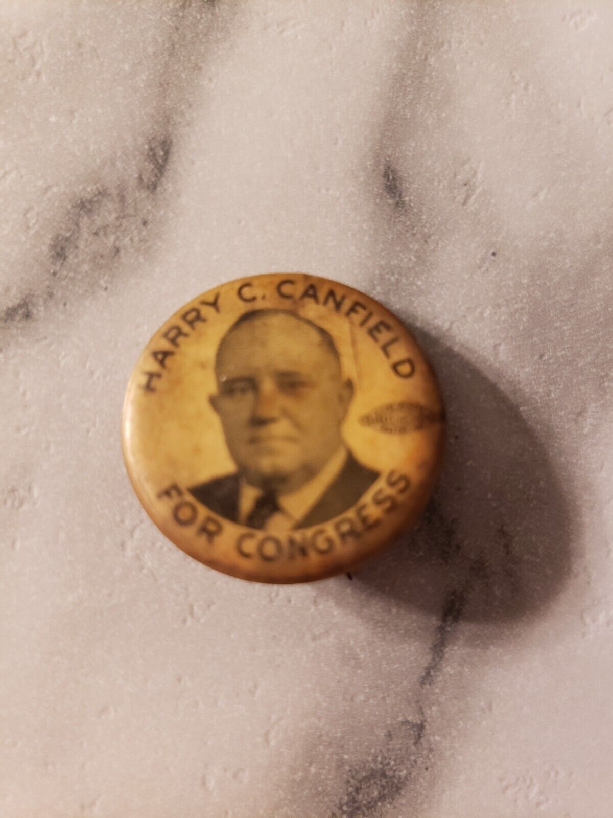 1930s Harry C. Canfield for Congress Button