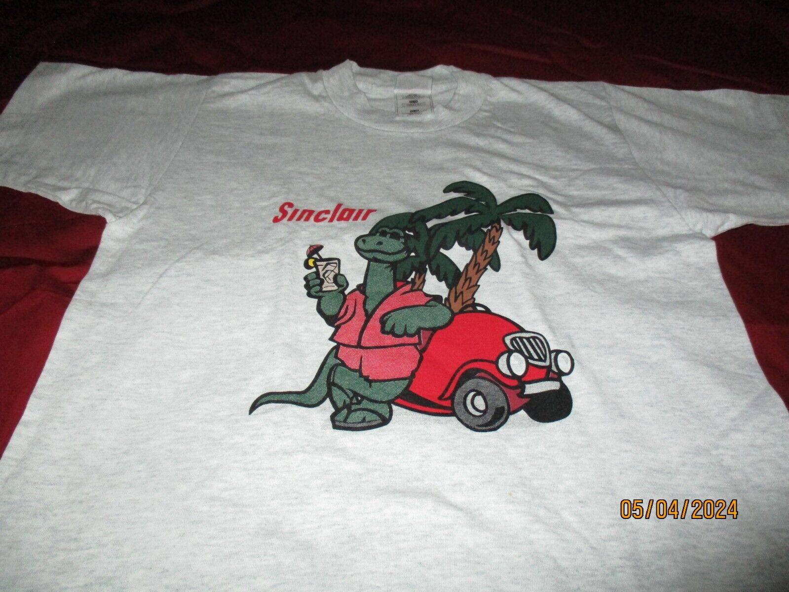 New Sinclair Dino Palm Tree Screen Printed T-Shirt Boys Size 14-16