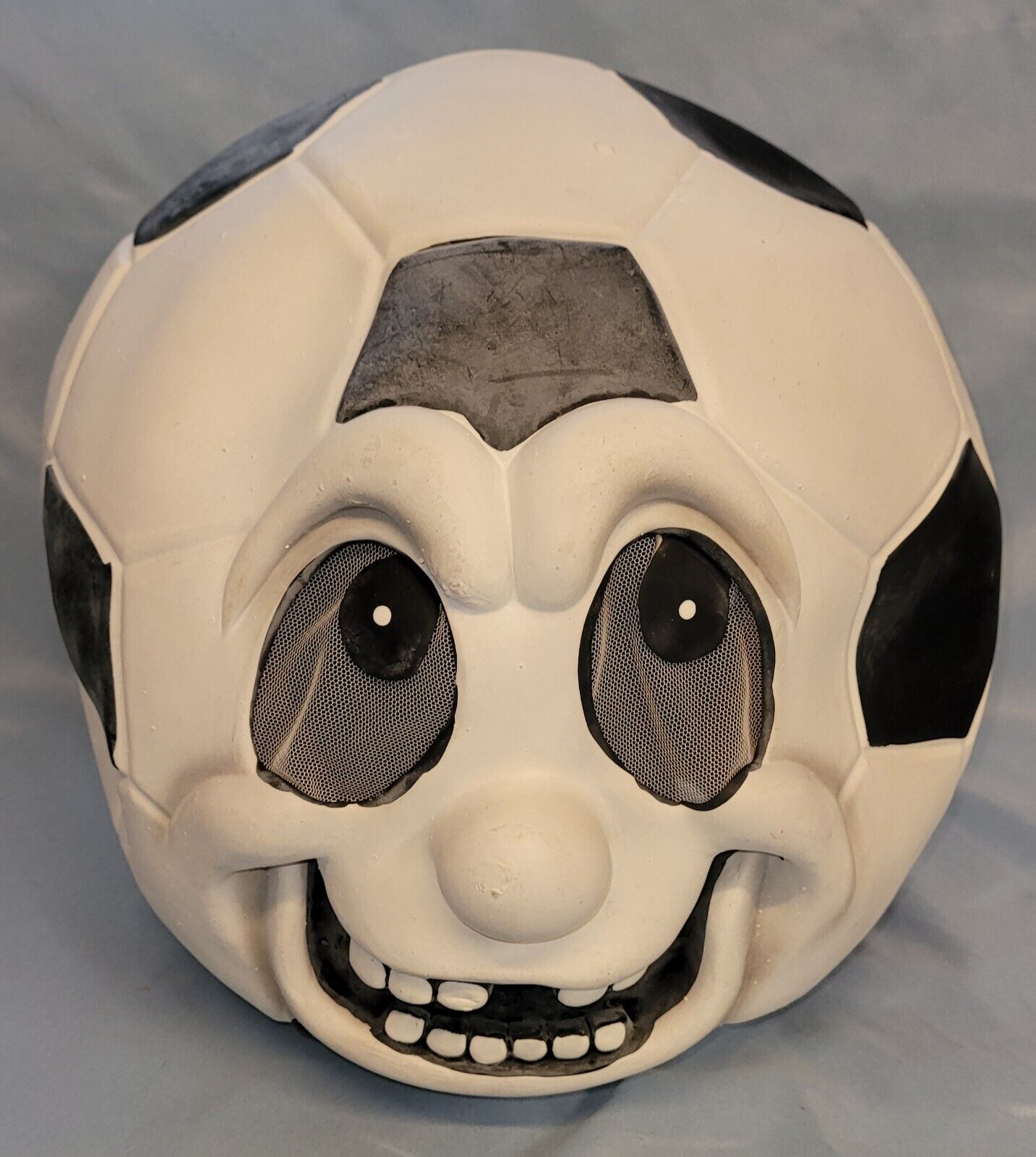 Vintage 1990's Easter Unlimited Halloween Mask Soccer Ball Full Head Madballs 