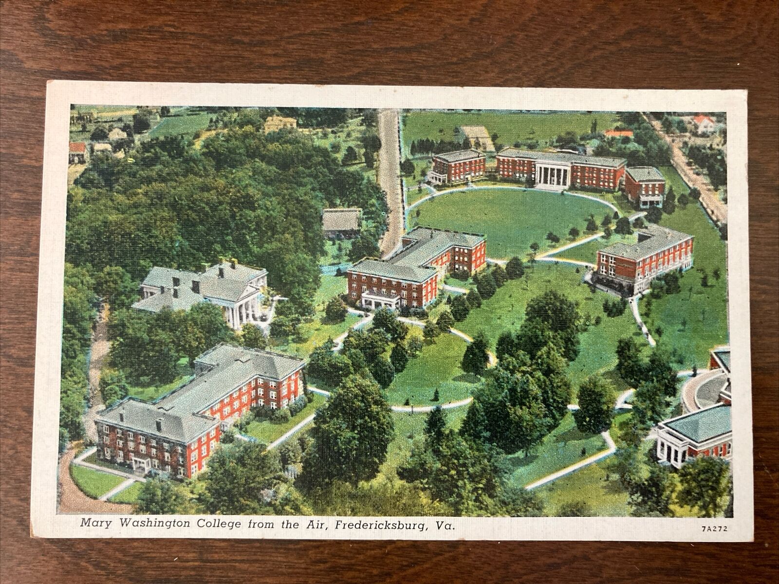 Mary Washington College from the air,  College for Women, Fredericksburg, VA