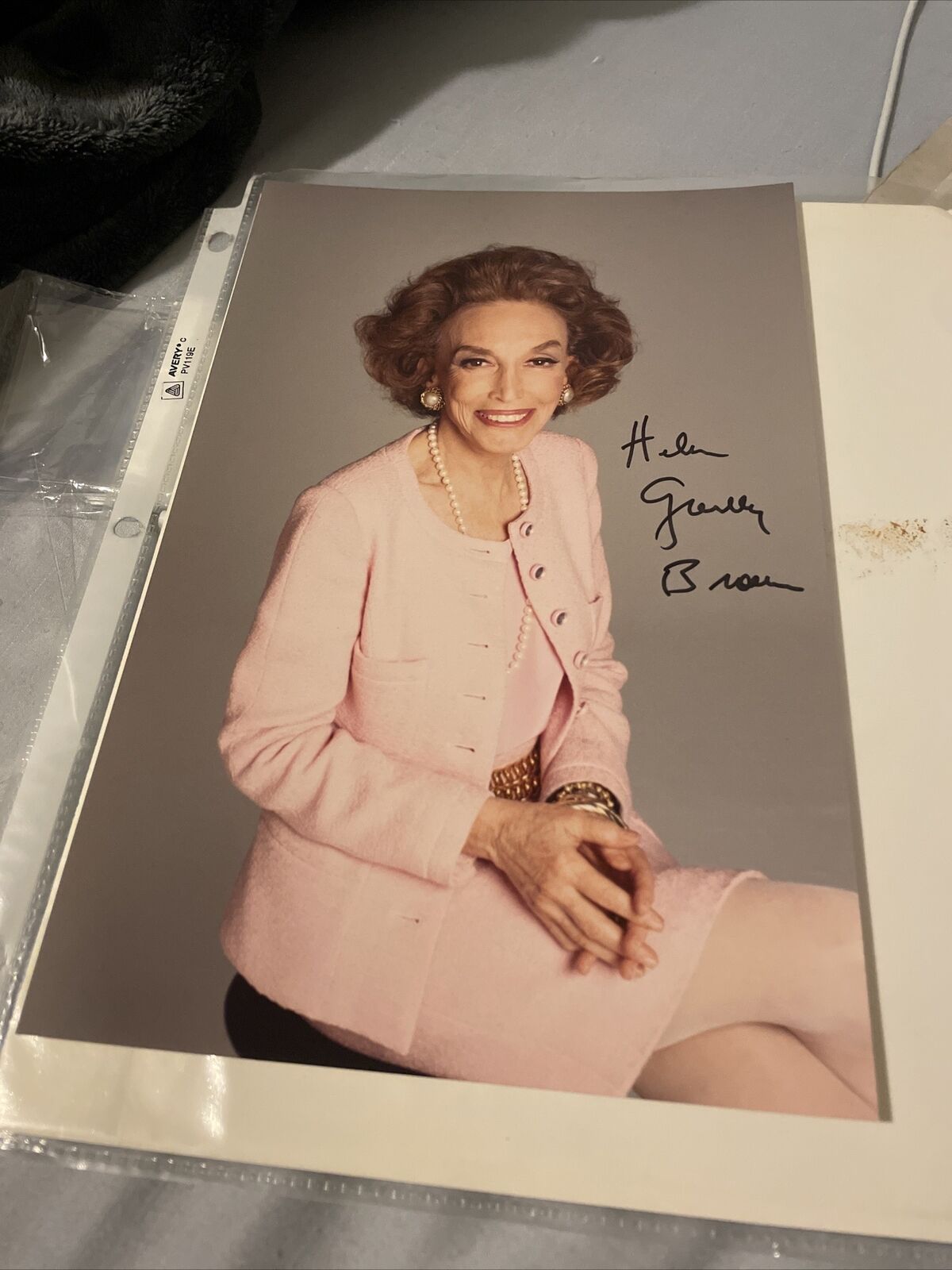 Helen Gurley Brown Signed 6.5x10 Photo Vintage Autographed Signature Cosmo “COA”