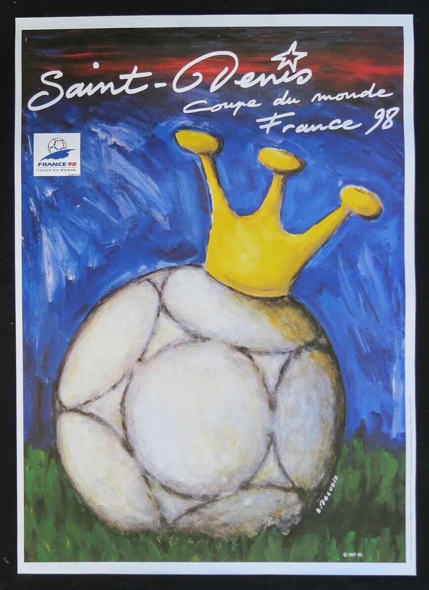 1998 1998 French World Cup 98 Saint Denis football poster