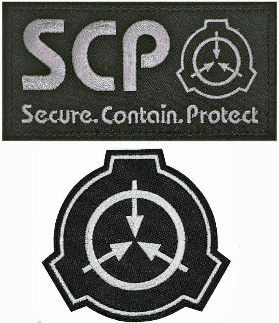 SCP Foundation Special Containment Embroidered Patch  | 2PC Bundle -HOOK BACKING