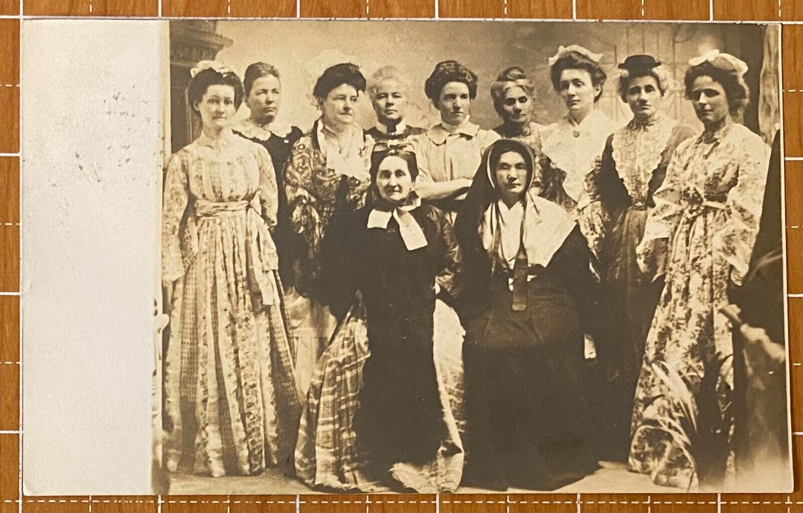 MITCHELL SD W.C.T.U WOMEN’S TEMPERANCE GROUP IN COLONIAL COSTUME~REAL PHOTO RPPC