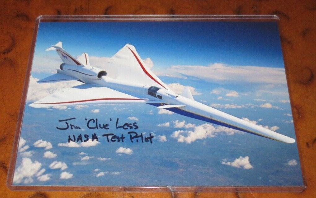 James Less NASA test pilot signed autographed photo X-59 Quesst