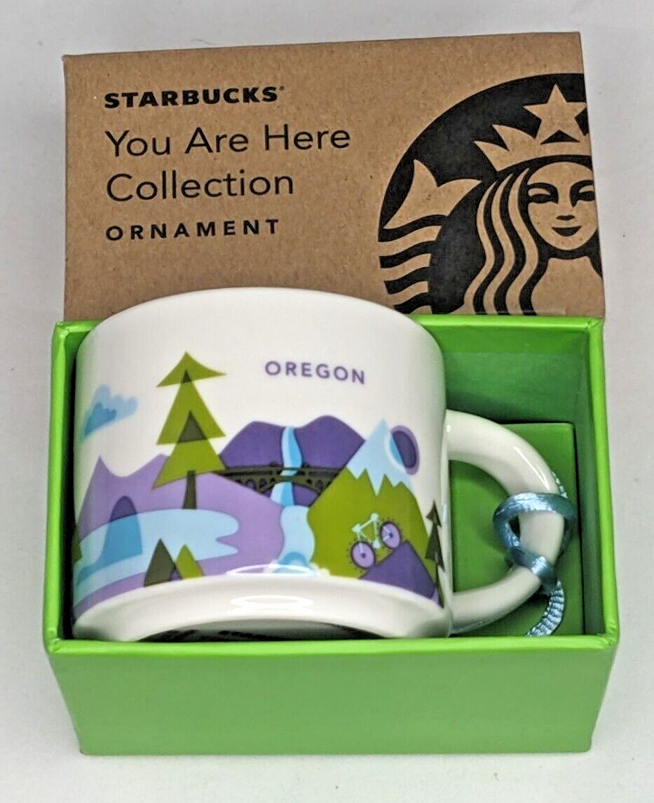 Starbucks You Are Here Collection Oregon 2 fl oz Coffee Mug ORNAMENT New Box