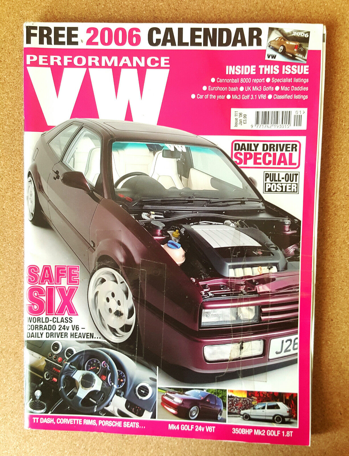 Magazine - Performance VW Volkswagen Cars Contents Index Shown - Various Dates