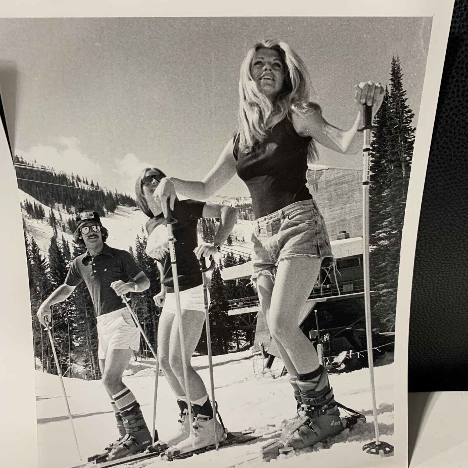 Vintage Snow Skiing Photos (4) 8x10 Black And White Photographs