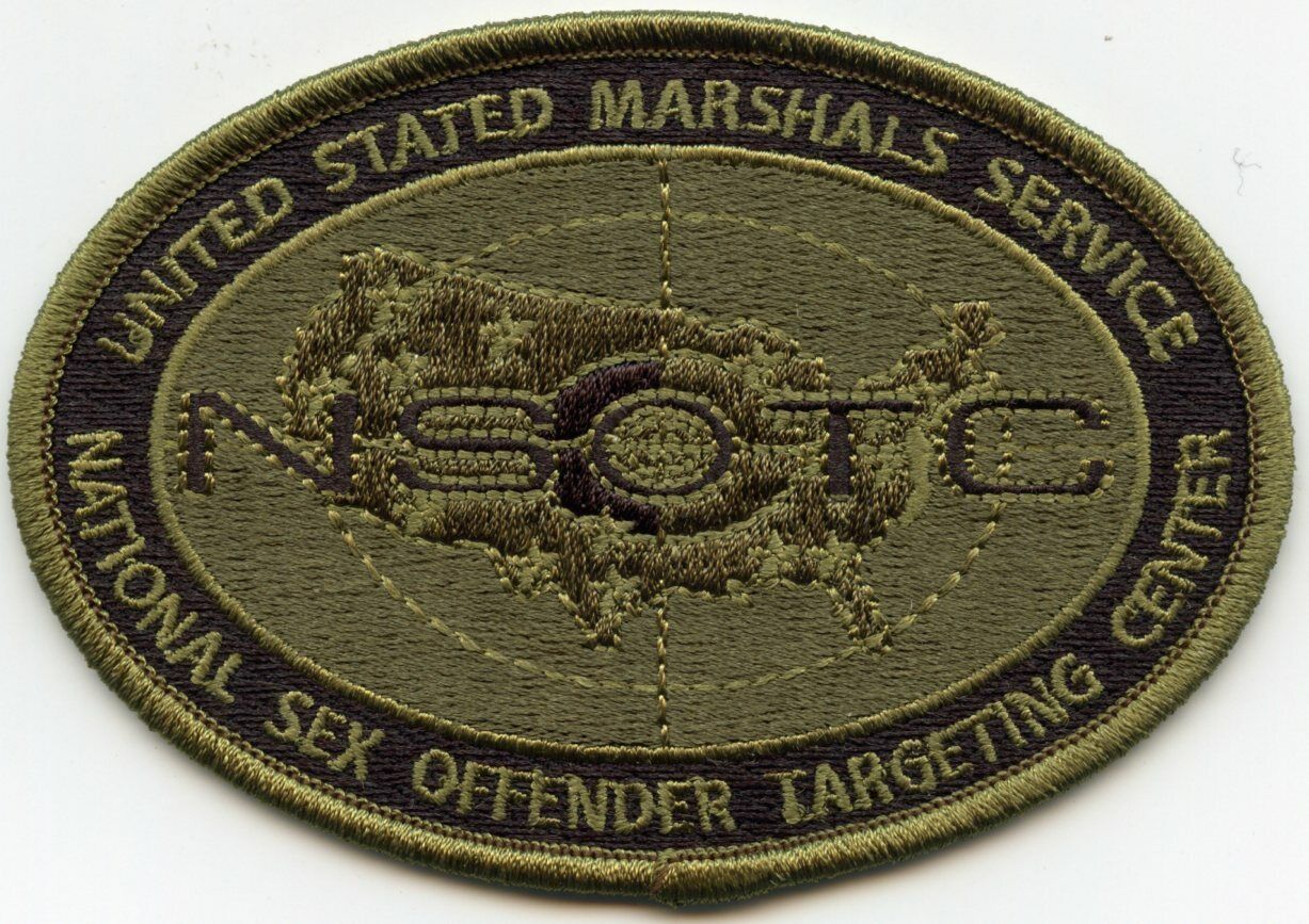 US MARSHAL NATIONAL SEX OFFENDER TARGETING green WASHINGTON DC POLICE PATCH