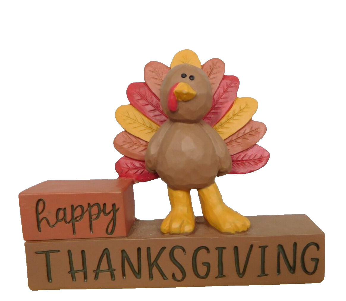Happy Thanksgiving with colorful Turkey on top - New by Blossom Bucket #13292