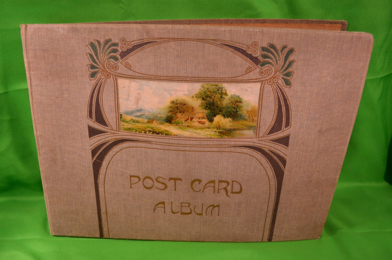 Huge Vintage Early 1900s Photo Postcard Album,340 Postcards,Most Unused