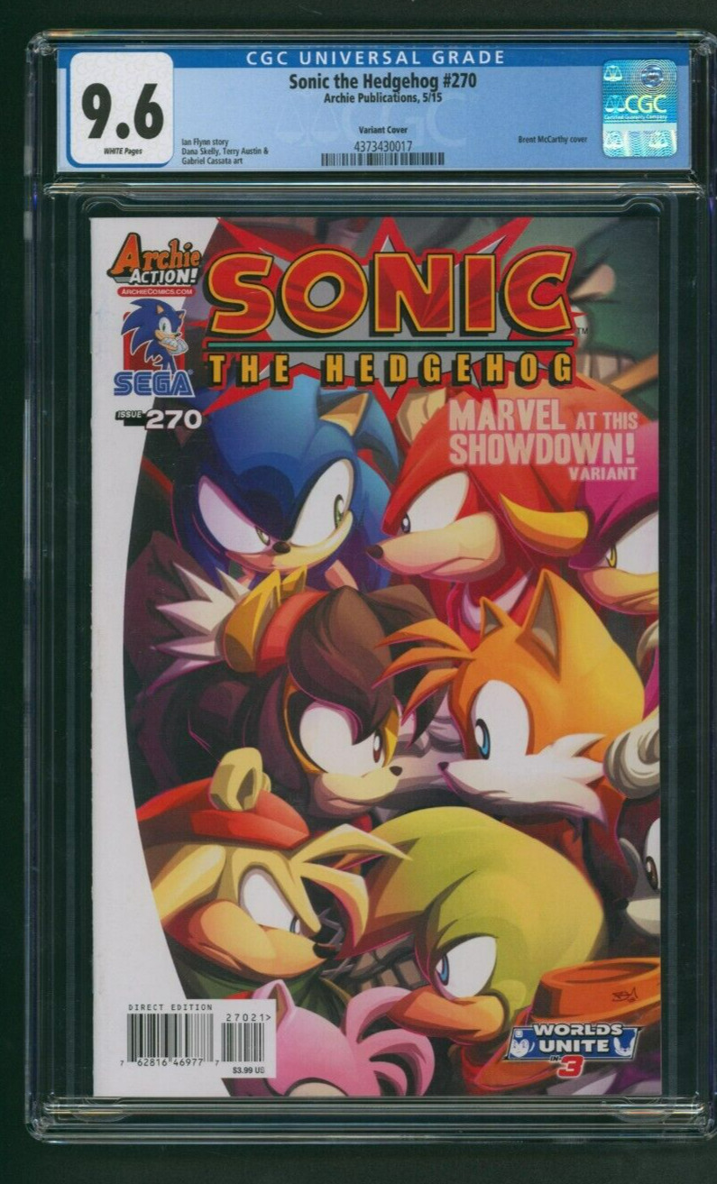 Sonic the Hedgehog #270 Variant Cover CGC 9.6 * Only 1 on Census * Archie Comics