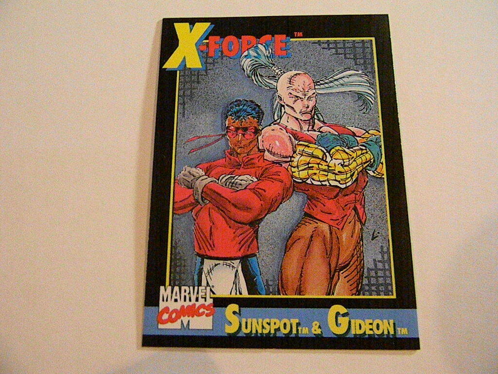 1 X-FORCE SUNSPOT & GIDEON #4 1991 IMPEL MARVEL COMICS CARD + BONUS
