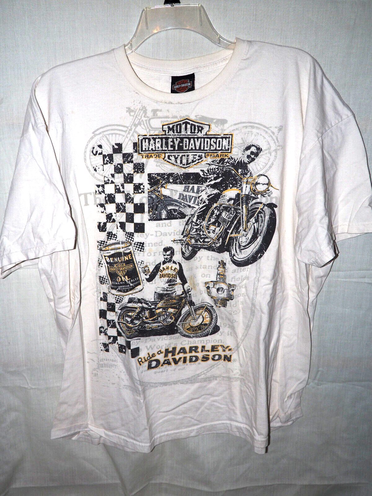 Harley Davidson White Milwaukee Harley Davidson  T-Shirt  Men's 2XL