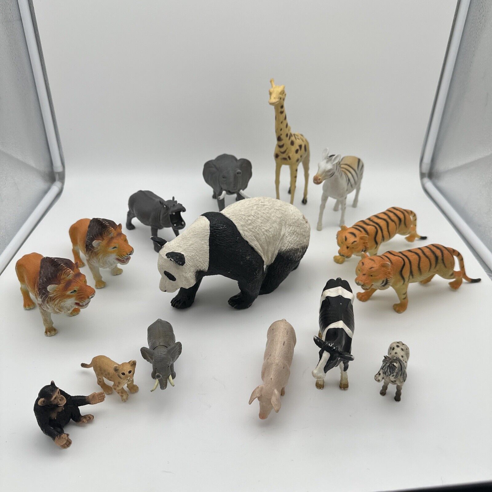 Plastic Safari And Farm Animals ~ Schleich (5), Greenbrier (1), Boley & Various