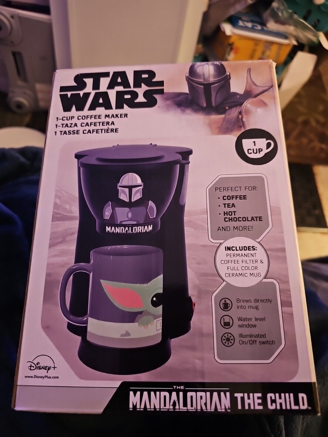 Star Wars The Mandalorian Single Cup Coffee Maker w/ Mug Baby Yoda Grogu 
