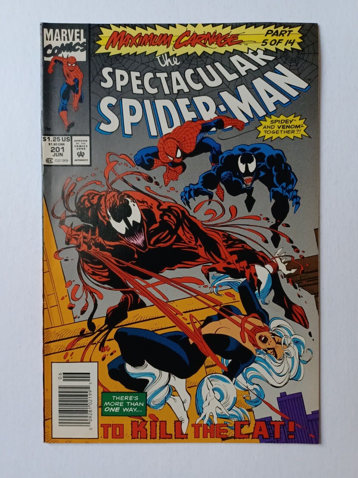 Spectacular Spider-Man #201 - Newsstand Edition - Maximum Carnage Part 5