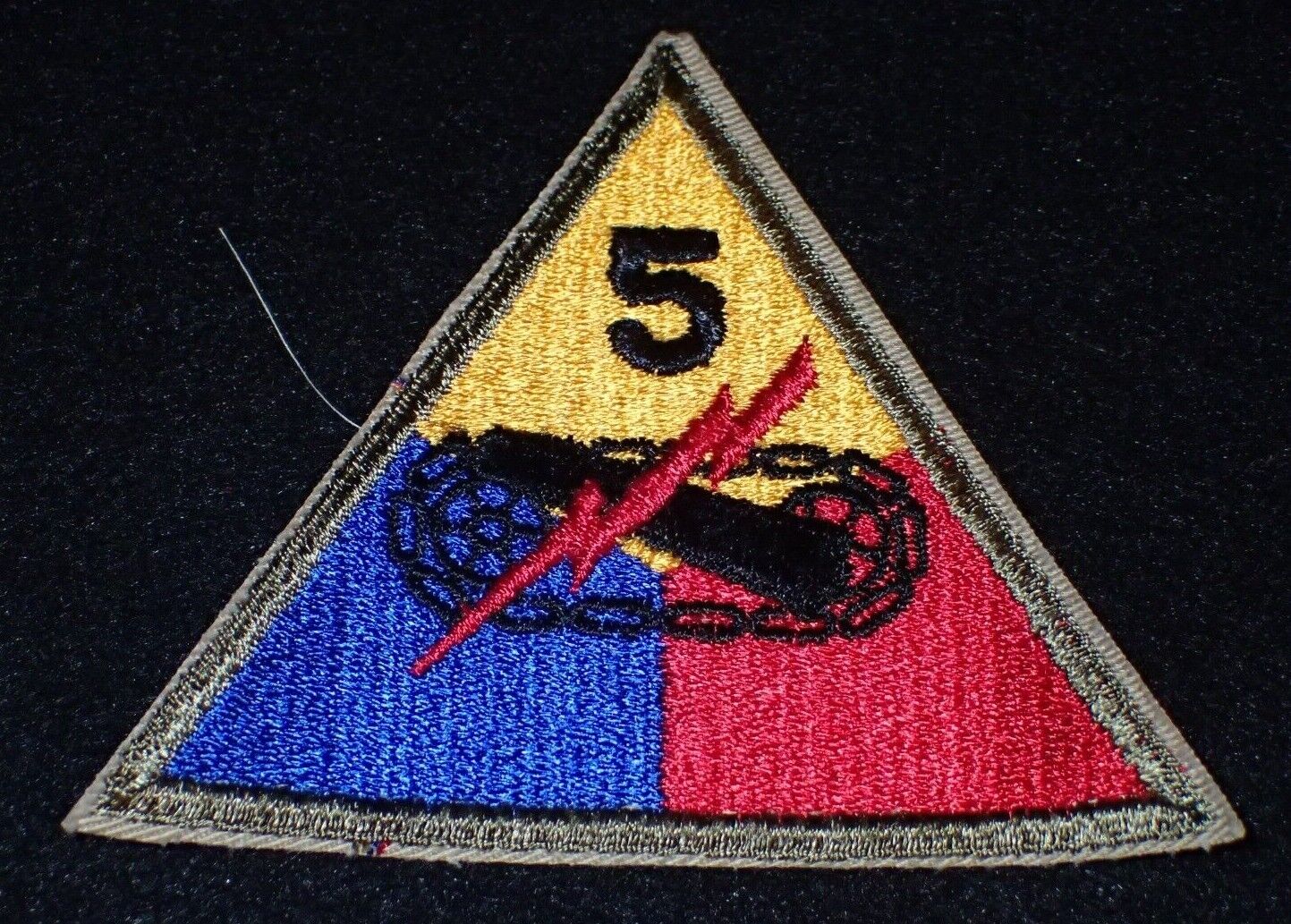 WWII US Army 5th Fifth Armored Division SSI Shoulder Patch \
