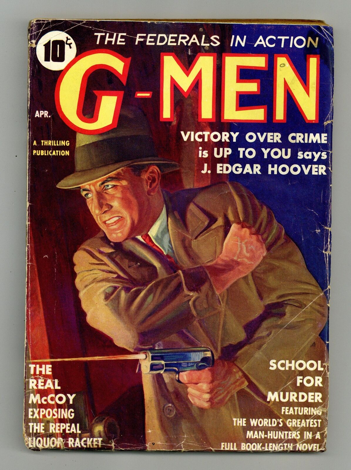 G-Men Detective Pulp Apr 1936 Vol. 3 #1 GD 2.0 Low Grade