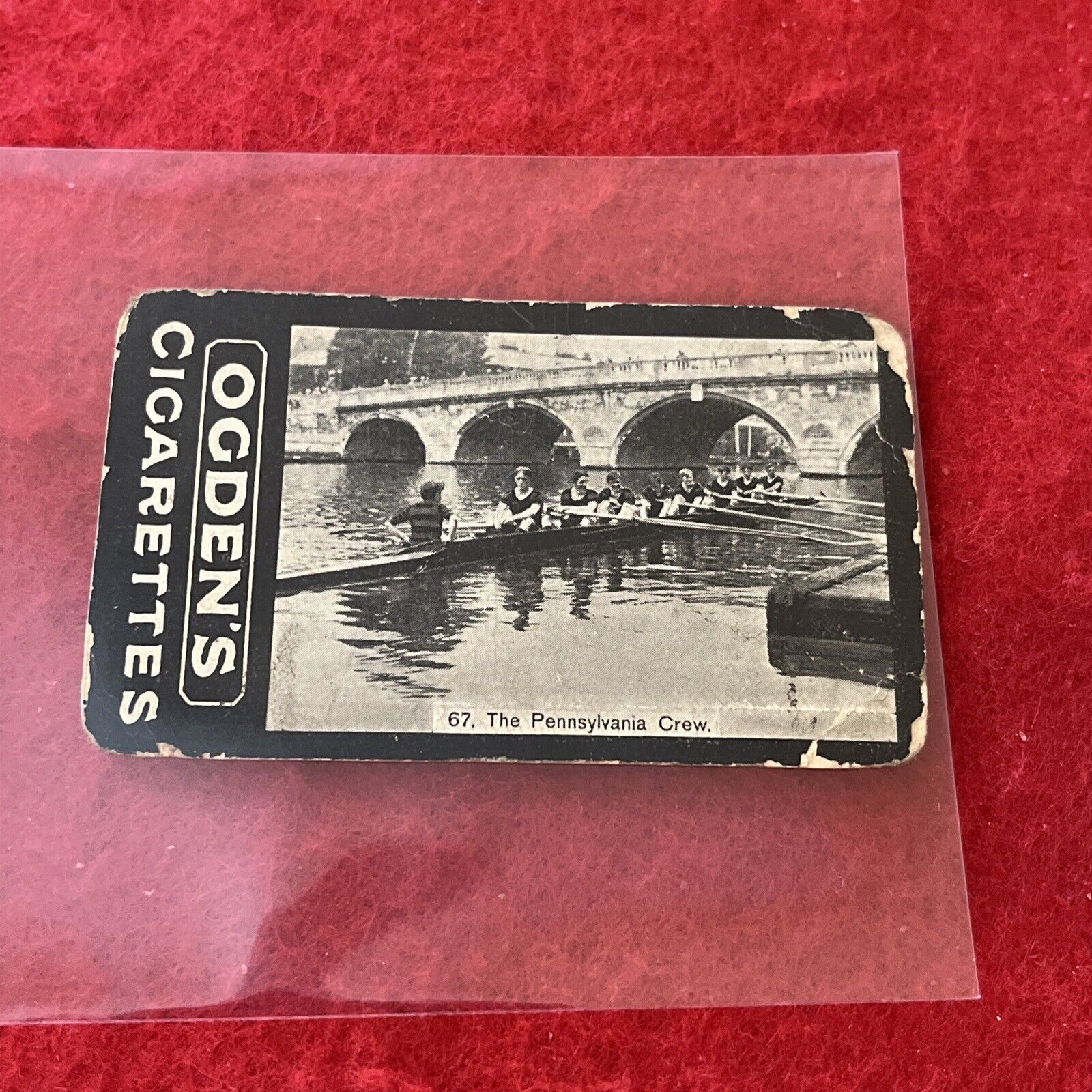 1901 1902 Ogden’s Tabs THE PENNSYLVANIA CREW (Rowing) Tobacco Card P-F Condition