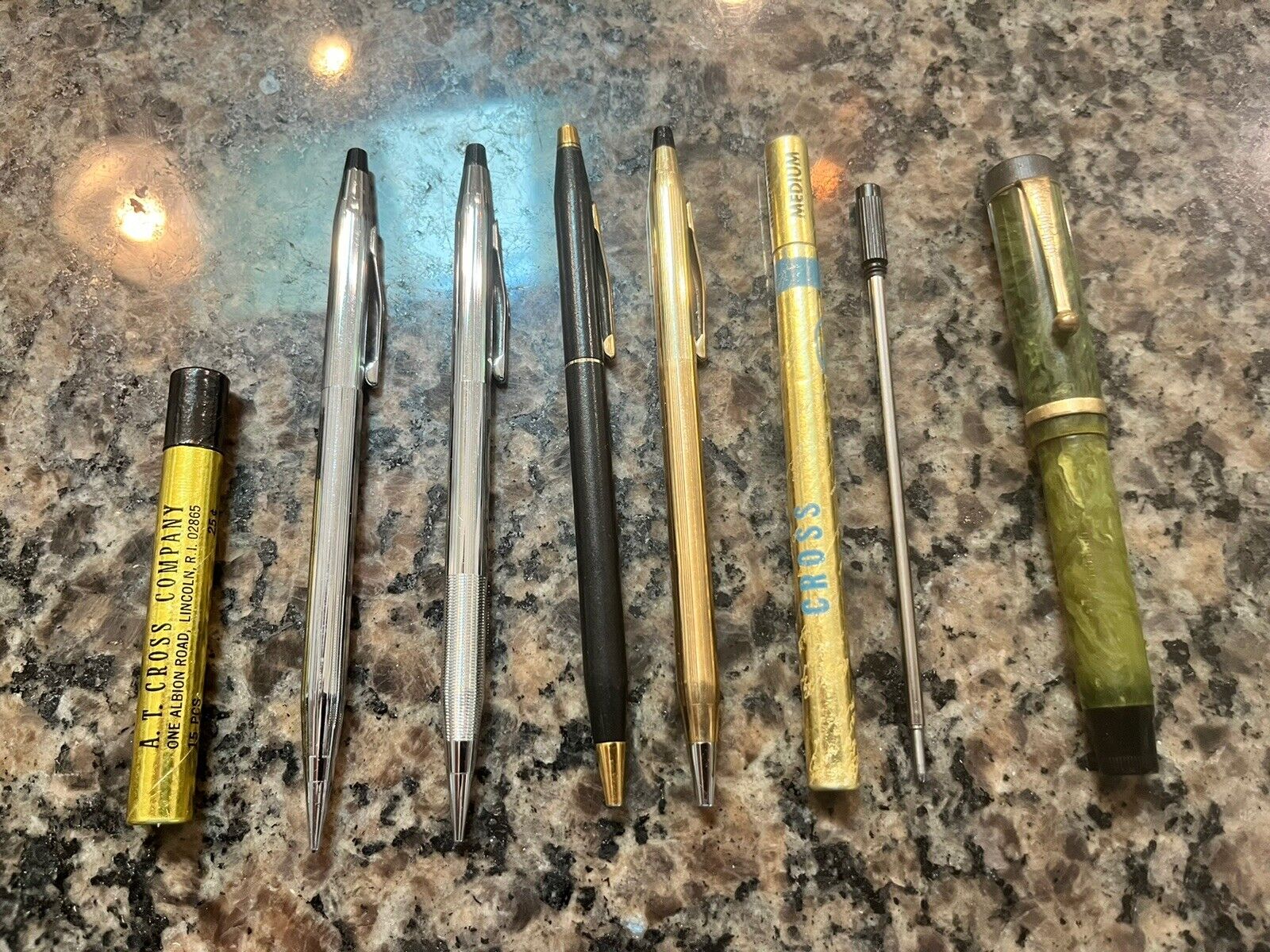 Vintage Lot of 4 Cross Ball Point Pens & Mechanical Pencils - 1 Parker Pen
