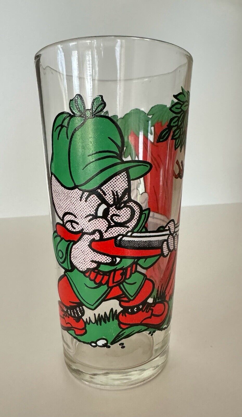 Vtg Looney Tunes Bugs Bunny Elmer Fudd Pepsi Glass Cup Retro Collectible 1976
