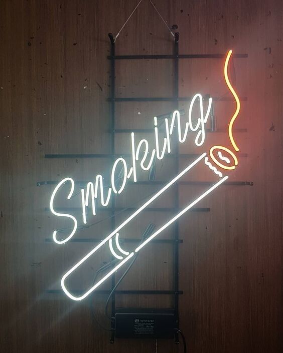 Smoking Cigars Cigarette Neon Sign Lamp Light Nightlight Business 24\