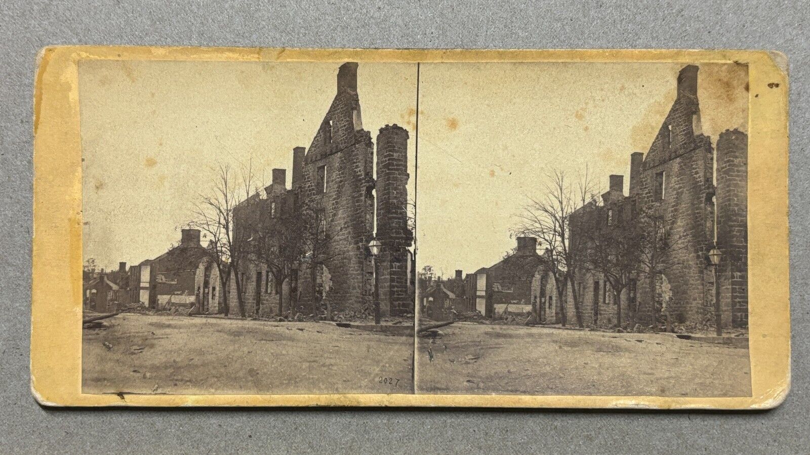 Civil War Stereoview Destruction of Chambersburgh Pa by Anthony c1864