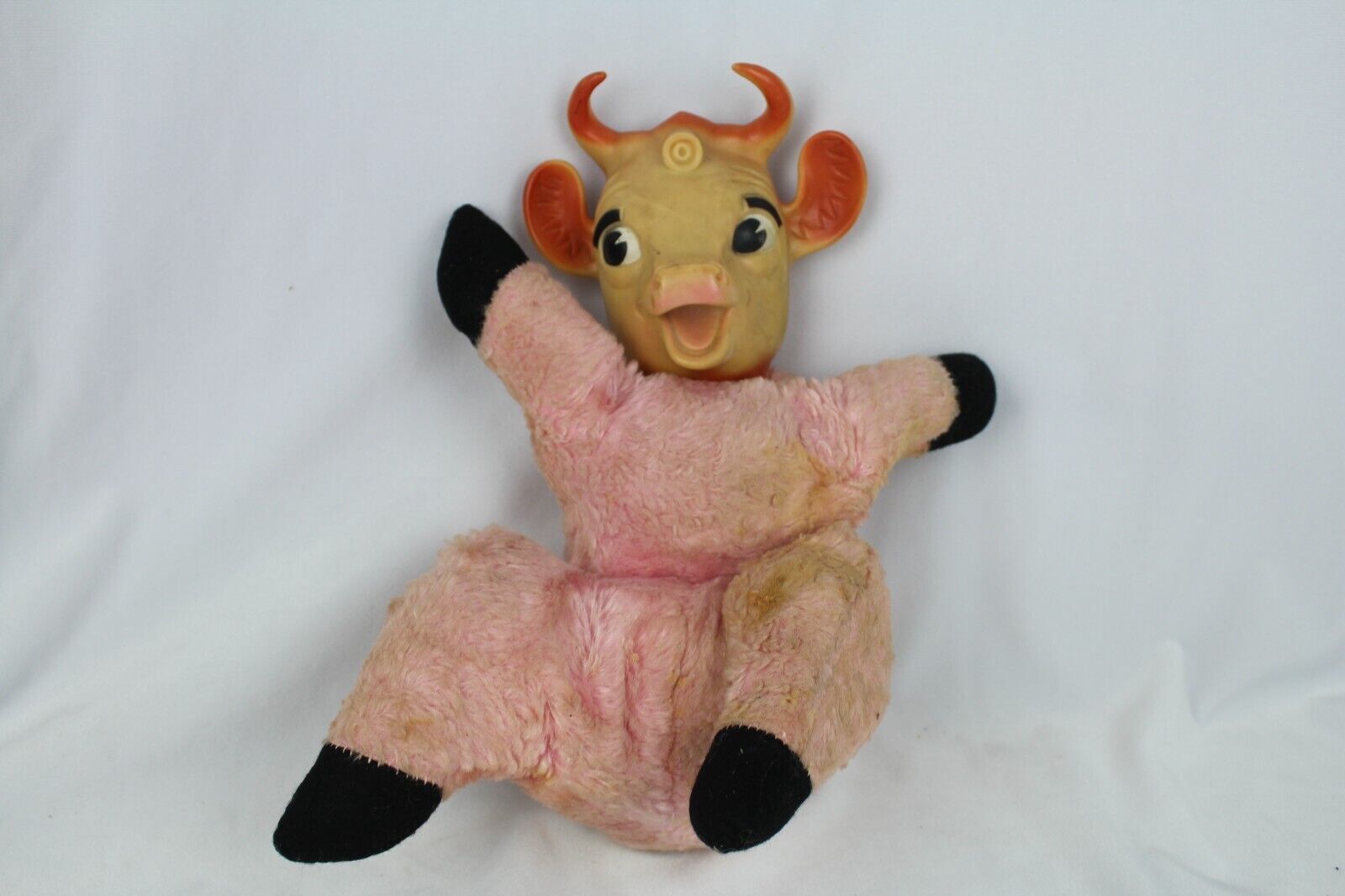 Elsie the Borden Cow Pink Plush, Vinyl Head- Vintage