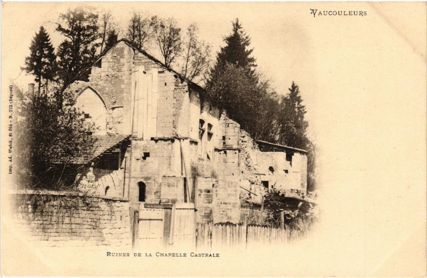 CPA AK VAUCOULEURS - Ruins of the Castral Chapel (631147)