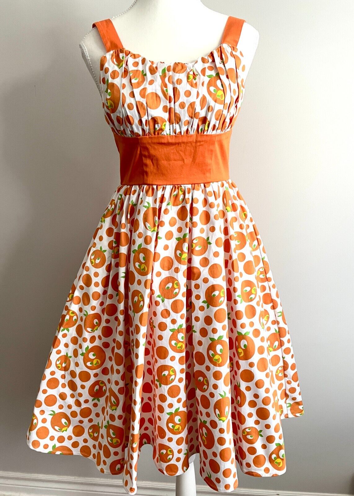 Disney Parks Dress Shop Women Unworn Orange Bird Dress Size XS