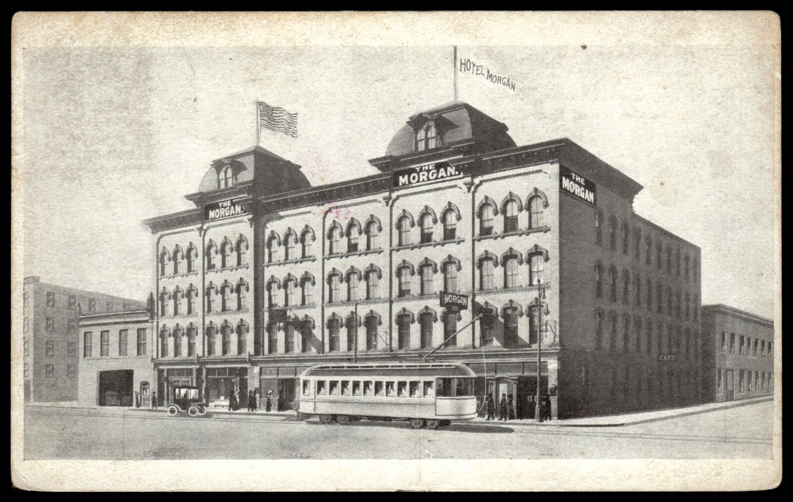 1930 Postcard Postcard The Hotel Morgan Corner Cass and Bagley Detroit Michigan