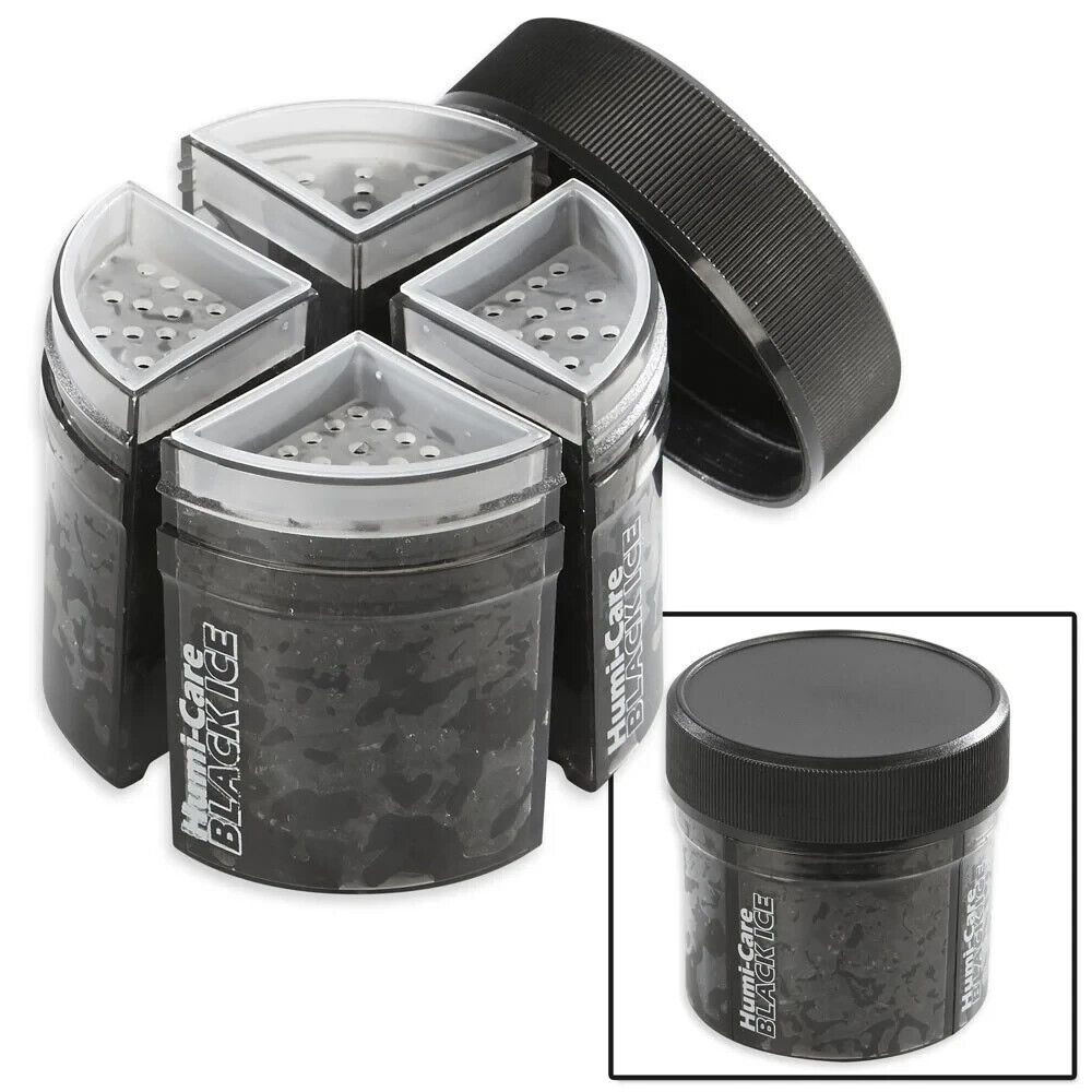 HUMI-CARE Black Ice Cigar Humidor Humidification Beads - 4 oz 4 Piece Pie Jar