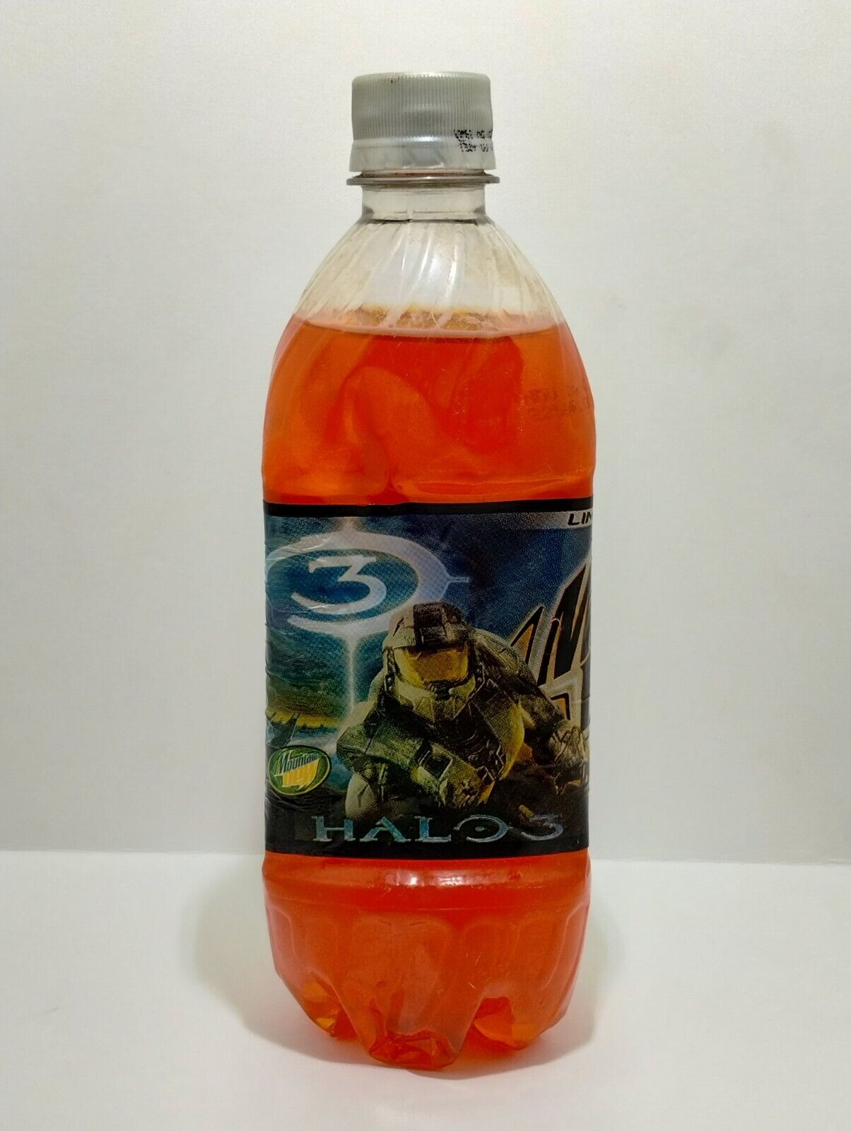 ORIGINAL 2007 Halo 3 Mountain Dew Game Fuel Limited Edition 20oz Unopened SEALED