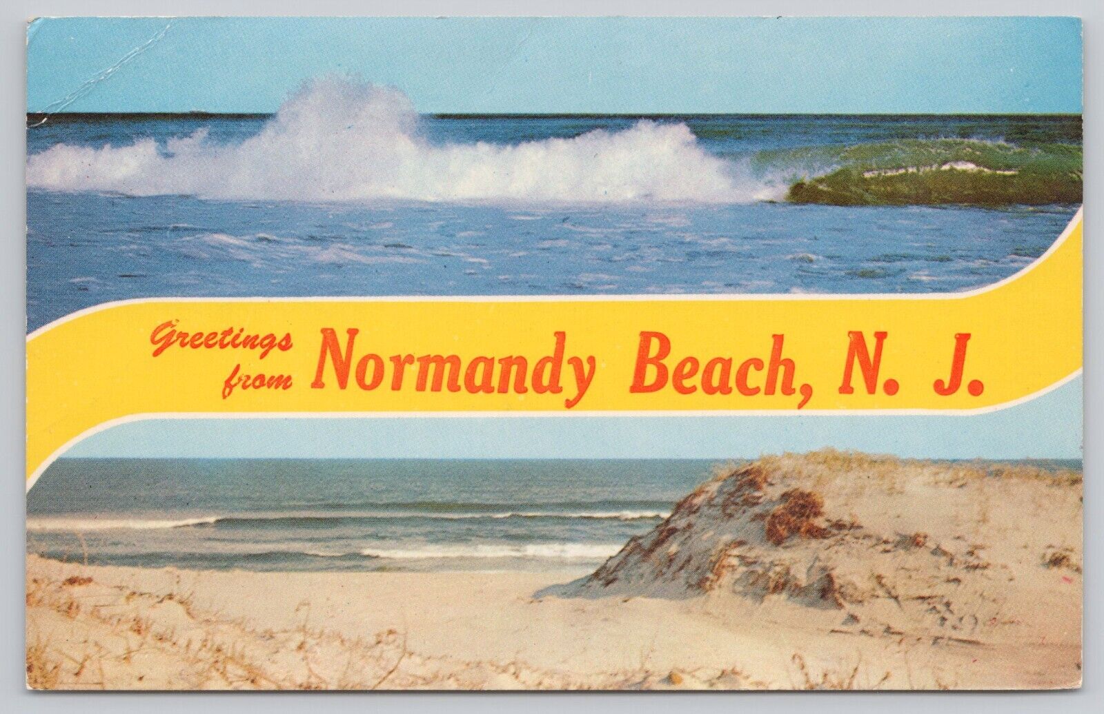 Greetings From Normandy Beach New Jersey NJ Multi-View Vintage Chrome Postcard